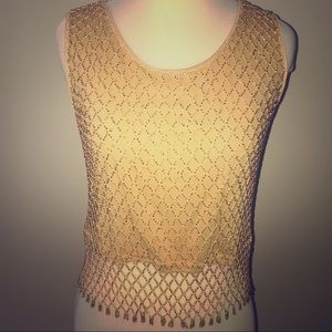 Vintage 80s beaded crop top